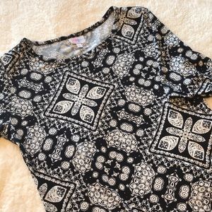 LuLaRoe | Julia Dress Black & White - Size Small